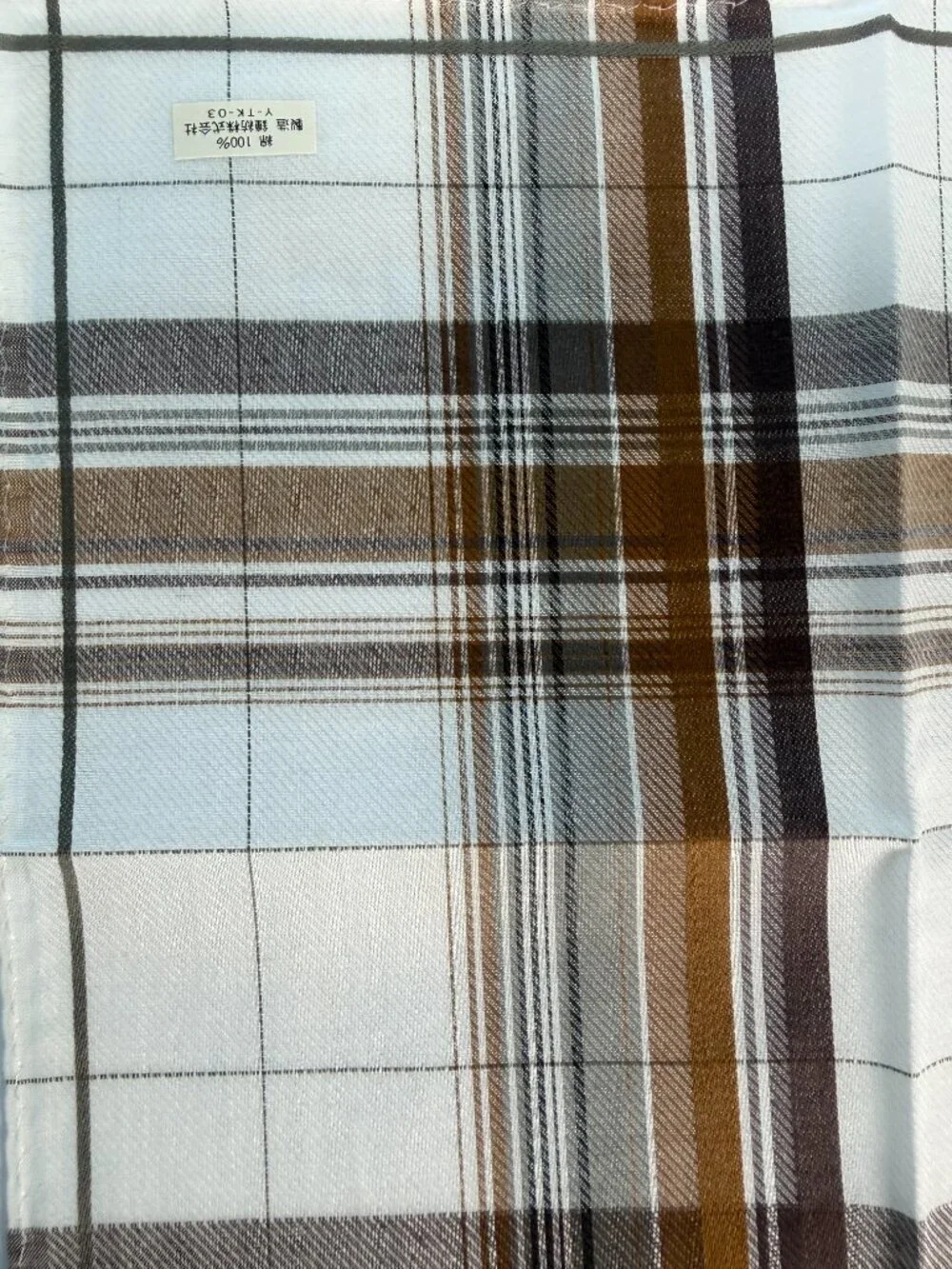 NWT Christian Dior Plaid Cotton Scarf 19